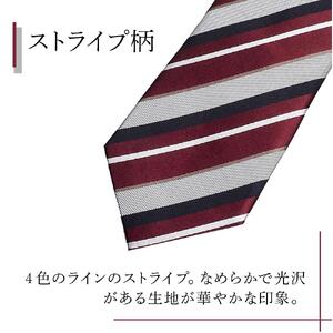 シルク100％で胸元を際立出せる　レッド系ネクタイ３本セット　