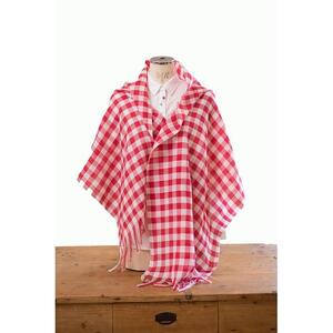 糸から日本製、旧式織機でかたこと織り上げたサラッと涼やかラミーコットンストール（レッド）