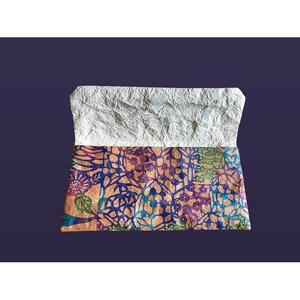 あなた好みにパターンオーダー　手漉き竹和紙を匠の技で染め上げた「お多福ケース(お札入れ)」