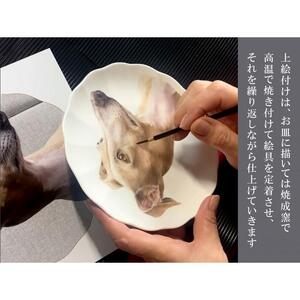 金賞受賞作家が描く大切なペットの肖像画　上絵付け技法　