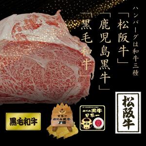 【ふるさと納税】【食べ比べ豪華セット】 松阪牛 ＆ 鹿児島黒牛 ＆ 黒毛和牛 100% ハンバーグ パティ 130g×6パック(各2パック)  トリュフソース付