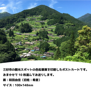 ポストカード 10枚 セット ご当地 グッズ 三好市 観光 さかなやデザイン 【 ポストカード 】