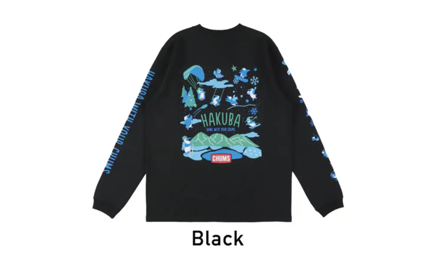 CHUMS×HAKUBA  長袖Tシャツ S /ブラック
