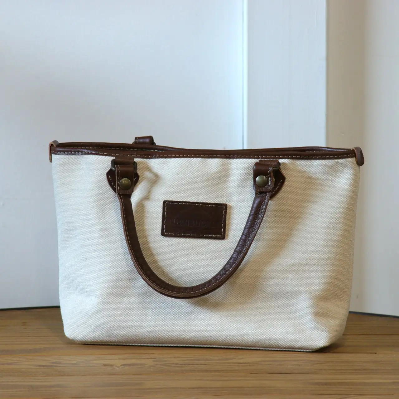 【キナリ】MT-03 帆布×革 クラシカルな雰囲気のミニトートバッグ