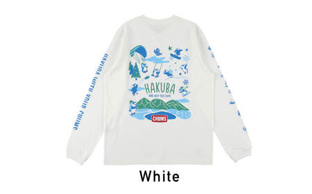 CHUMS×HAKUBA 長袖Tシャツ M /ホワイト