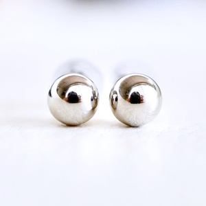 【ジュエリー】Pt900 プラチナ 地金 シンプル ボール ピアス (5mm) 保証書付 KO-0003 242-009-a