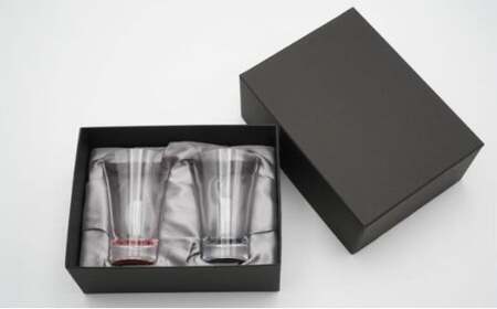螺鈿ガラス/杯クリスタル 桜（貝入）黒朱2個セット 高岡漆器 酒器 盃 セット 民芸品 工芸品 食器 グラス らでんガラス  FAD-0054