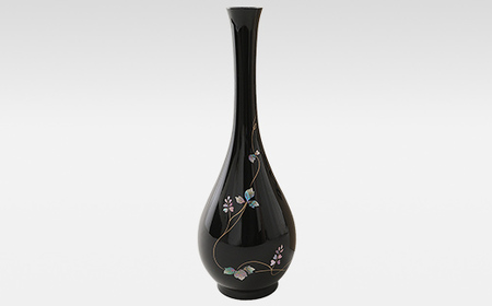 金胎漆器花器（鶴首）「かづら」螺鈿入 高岡銅器 民芸品 工芸品 雑貨 日用品  FAD-0061