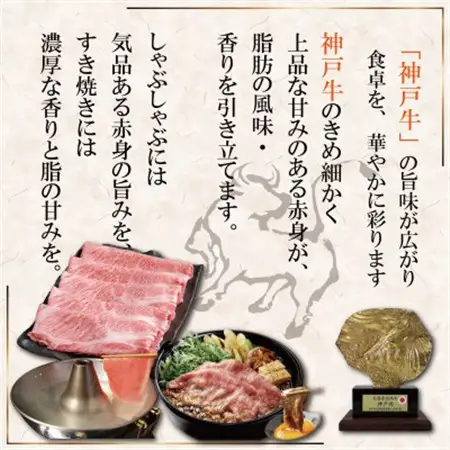 神戸牛 しゃぶしゃぶ・すき焼き用セット 計1Kg KKWSS5【配送不可地域：離島】【1683054】