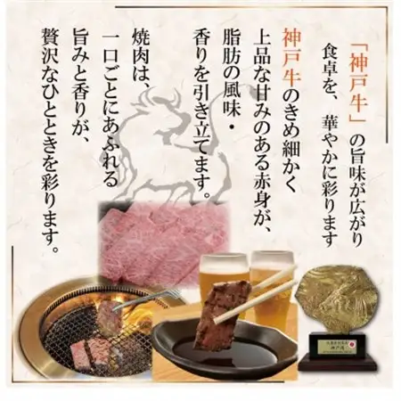 神戸牛 焼肉用セット 計1Kg KKWYS5【配送不可地域：離島】【1683059】
