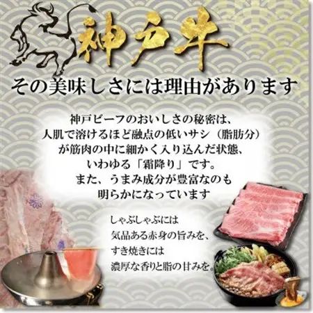 神戸牛 しゃぶしゃぶ・すき焼き用セット 計1Kg YBSS5【配送不可地域：離島】【1681998】