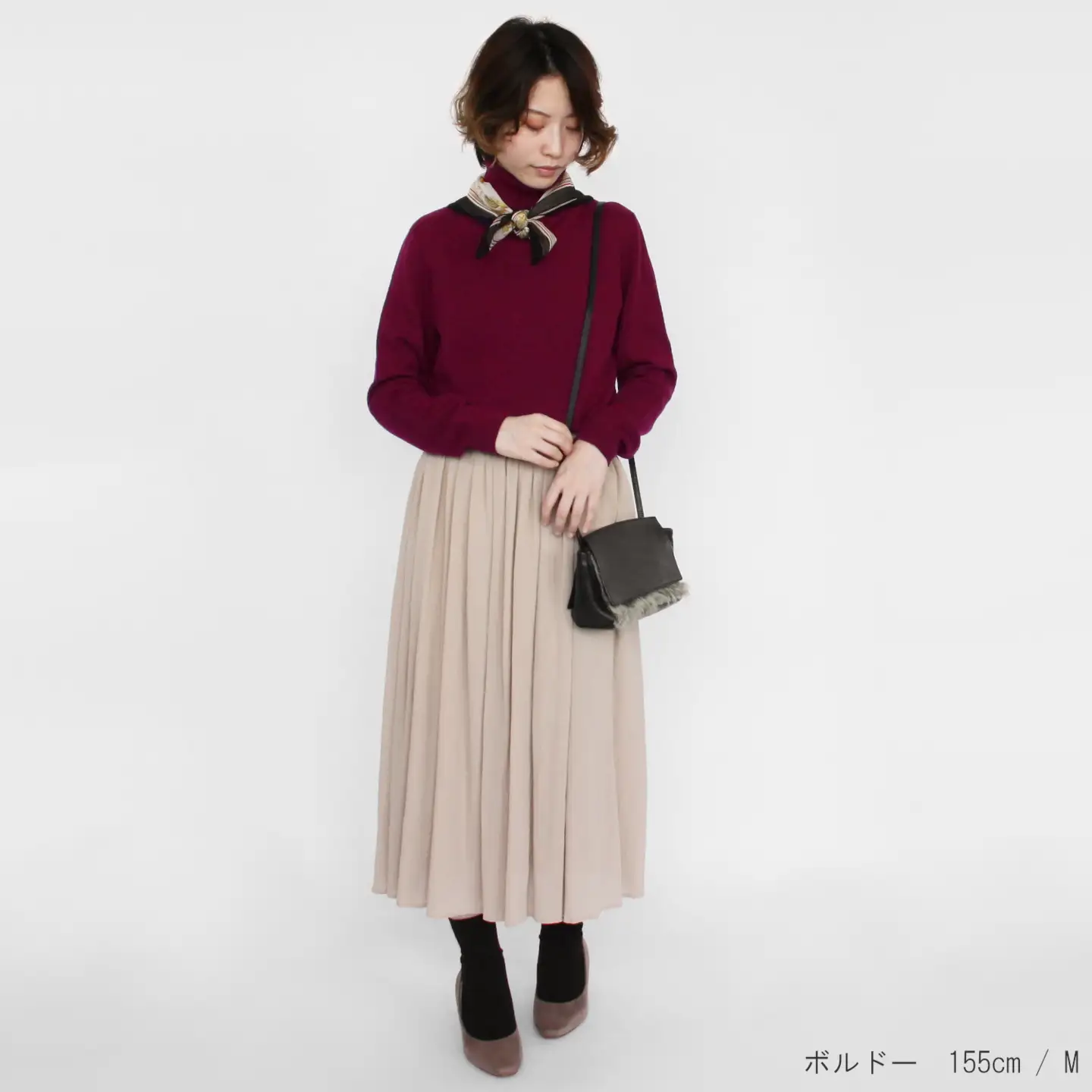 カシミヤタートルネック セーター エンジ M | カシミヤ ニット