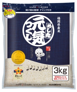 CE-109_【定期便３回】令和７年米　金のめし丸元気つくし ３Kg（1袋）×３回