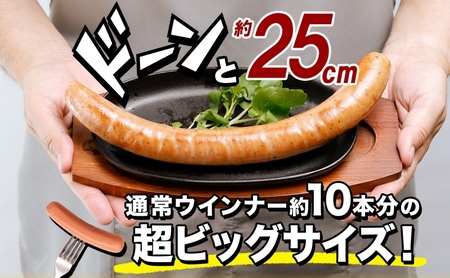 BIGバリューフランク 4本セット 25cm 豚肉 フランクフルト ウィンナー ビッグサイズ 大きい 肉厚 ジューシー 夕食 ご飯 おかず おつまみ バーベキュー BBQ 送料無料 日本ふるさと創生株式会社（サンライズファーム） 千葉県 香取市  SRF002