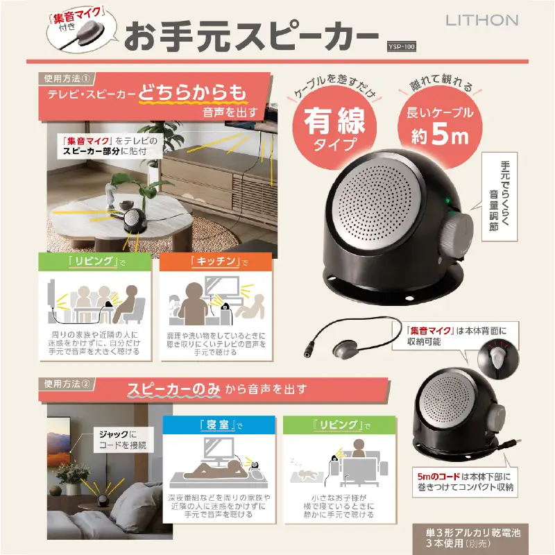 集音マイク付きお手元スピーカー YSP-100