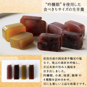 吟醸餡ようかん (4本:各45g) 羊羹 ようかん 和菓子 スイーツ お菓子 おやつ 吟醸餡 小倉 抹茶 珈琲 お取り寄せ 個装 常温 大分県 佐伯市 【AG129】【お菓子のウメダ】