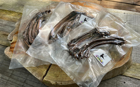 【全３回定期便（２か月に１回）】犬用丹沢鹿肉 あばらジャーキー 3パックセット【 犬 いぬ イヌ ペット用 鹿肉 ジャーキー おやつ 神奈川県 山北町 】