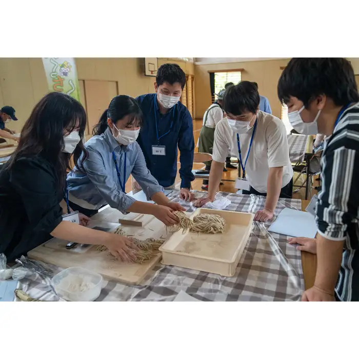 自然豊かな里山でつくる「そば打ち体験」 ／ 米川蕎麦 蕎麦うち チケット 山口県 No.169