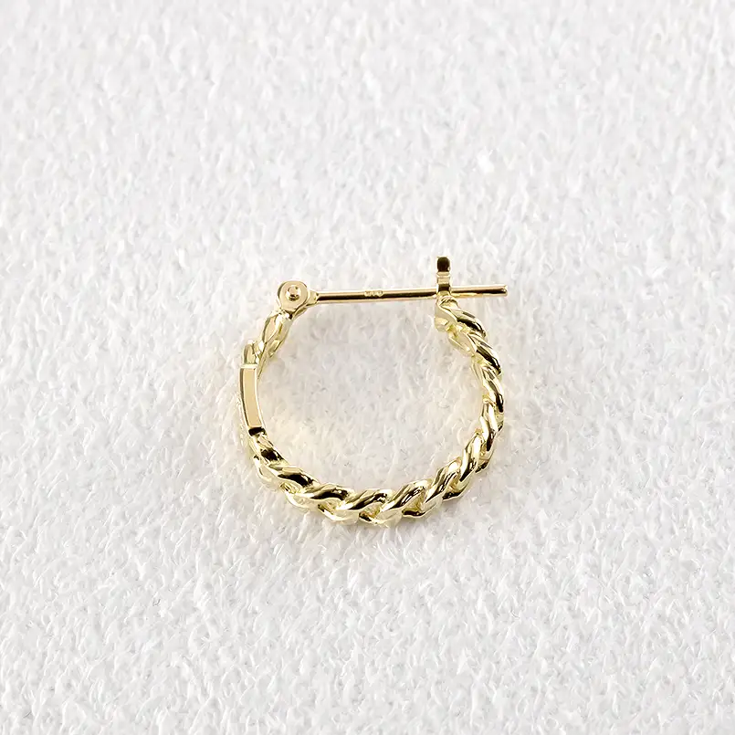 18金 フープ ピアス メンズ 片耳 ダイヤモンド 喜平 ゴールド フープピアス イエローゴールドK18 18k ダイヤ 後光留め シンプル 人気 ジュエリー 普段 使い 240625201yu SWAA311