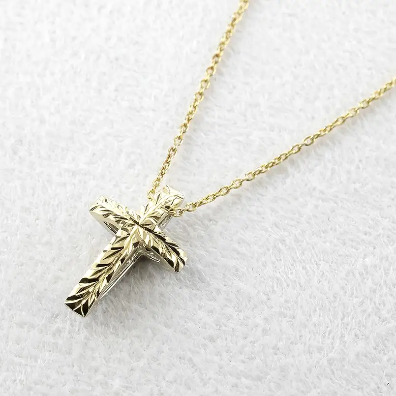 18金 プラチナ ネックレス メンズ クロス ゴールド pt900 ペンダントトップ ハワイアンジュエリー リバーシブル コンビ ジュエリー 人気 普段 使い 250618bd200dpycm SWAA319