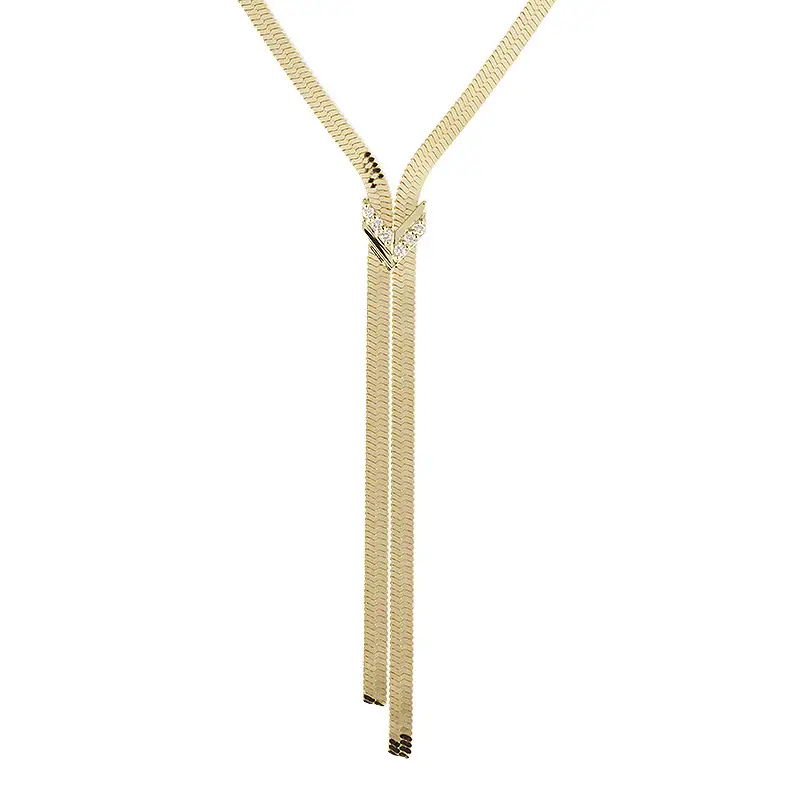 ネックレス 18金 18k レディース ダイヤモンド ラリエット 45cm スネークチェーン 太め ダイヤ 0.02ct ゴールド イエローゴールドK18 K18 ジュエリー シンプル 人気 普段 使い 250603mro203y108 SWAA347