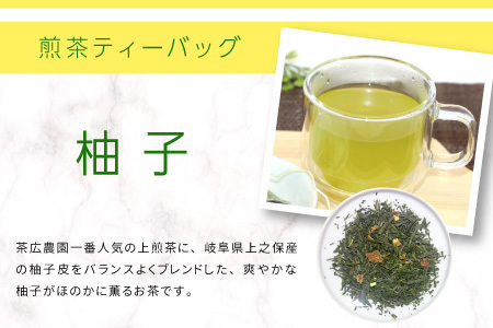煎茶ティーバッグ ゆず 1袋 8個 東白川村産 岐阜県産 柚子 煎茶 抹茶 ティーバッグ お茶 日本茶 ティーバック ティーパック ホット アイス おためし