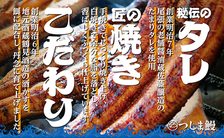 【純国産ウナギ】つしま鰻蒲焼3尾入(450g)