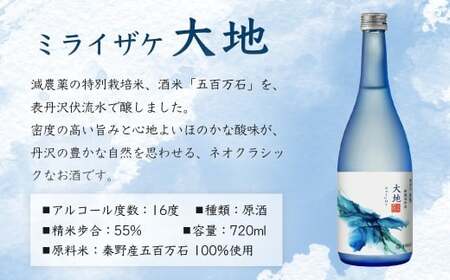 ミライザケ「大地」1本（720ml） | 日本酒 神奈川 秦野 金井酒造 地酒