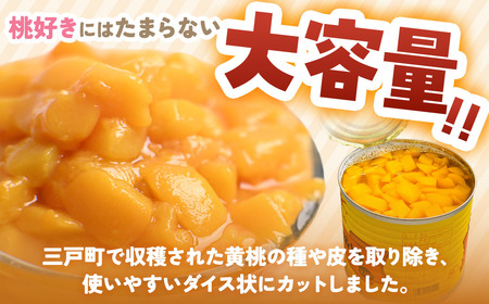 【業務用】 青森県産黄桃 3kg フルーツ缶詰 もも 桃