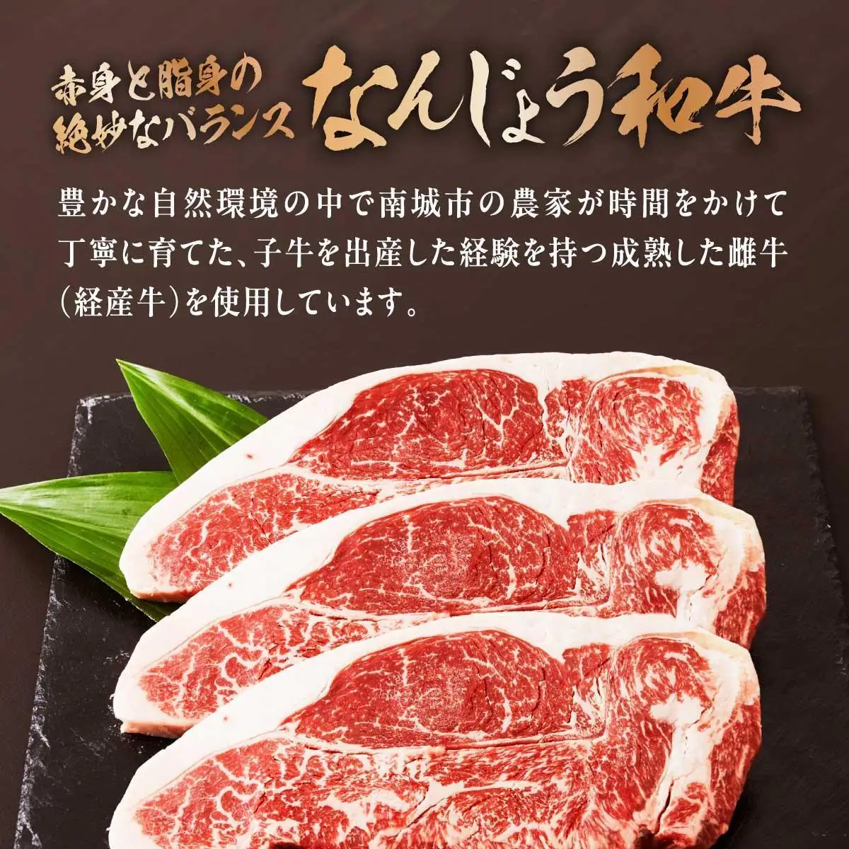 和牛サーロイン 約150～200g×2枚 なんじょう和牛   