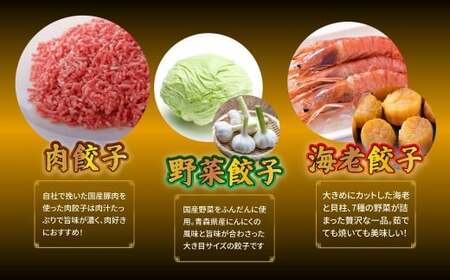 冷凍餃子 肉 野菜 海老 人気3種 食べ比べセット 30個(各10個) 冷凍 餃子