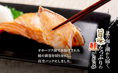 朝食セット 天然新巻鮭切り身5切と網走湖のしじみ貝1kg ABB162
