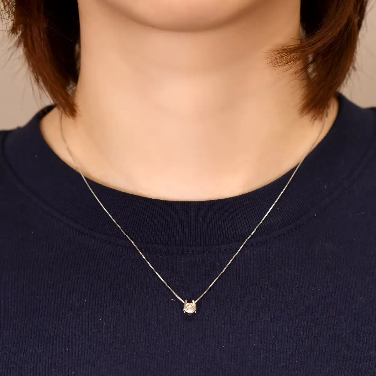 0.18ｃｔ 10金 ネックレス ホワイトゴールド 管理番号 RTJ-016 246-002-WG