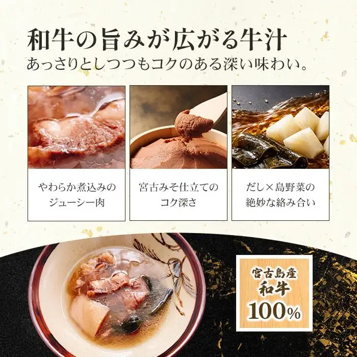 【宮古島産和牛100％】宮古島のお肉屋さんが作った牛汁 ×3袋セット(DK008)