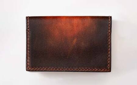 【paikaji leather南風】 牛革 名刺入れ ダークブラウン 名刺約20枚収納 F2Y-6523