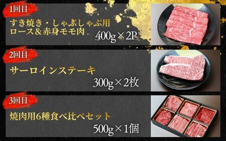 【3回定期便H】牛肉 美熊野牛 牛肉定期便【okad-tkb0018】