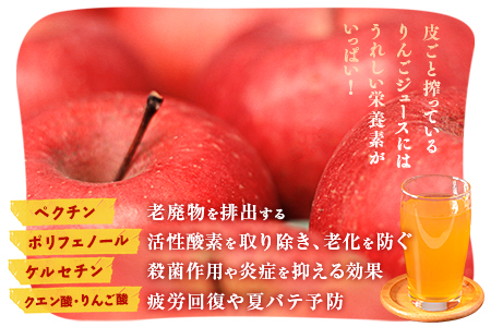 搾りたて果汁100％！無添加りんごジュースお楽しみ６本セット　訳あり/さんふじ サンフジ サンふじ 送料無料 矢巾町産 りんご 予約 蜜 ジュース 甘い 酸味 贈答 ギフト プレゼント リンゴ 林檎 果物 くだもの フルーツ 岩手県 矢巾町