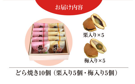 創業120年を超える老舗和菓子店 橋本菓子舗のどら焼き 10個（5個×2種） SMCP007