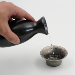 純チタン製お猪口　「長岡花火」
