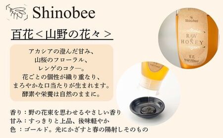 AS19　国産・非加熱 生はちみつ 2本セット 計600g　百花〈山野の花々〉【 国産 非加熱 蜂蜜 ハチミツ 生はちみつ はちみつ ハニー 百花 百花蜜 兵庫県 宍粟市 】