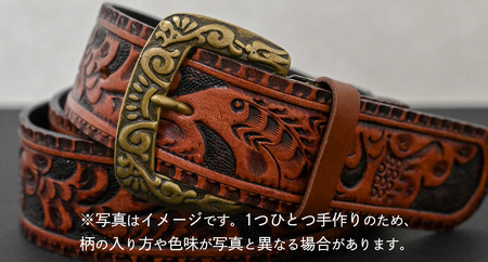 牛革ベルト アンティークコードバン【太さ40mm / 厚さ3.7mm / L(130cm)】 [BE050ya-L]