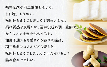 羽二重餅詰合せ（小）[A-046002] / 羽二重餅 餅 もち ふんわり 餅菓子 和菓子 菓子 銘菓 絹 個包装 ギフト プレゼント 最中 もなか モナカ どら焼き どらやき 