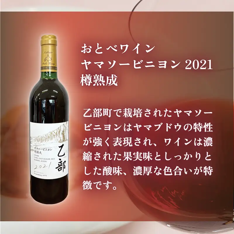 ＜おとべワイン メルロー・ヤマソービニヨン 750ml×各1本セット＞北海道 乙部町 道産 道南 道南ワイン おとべワイン ワイン 赤ワイン 限定 限定品 芳醇 香り