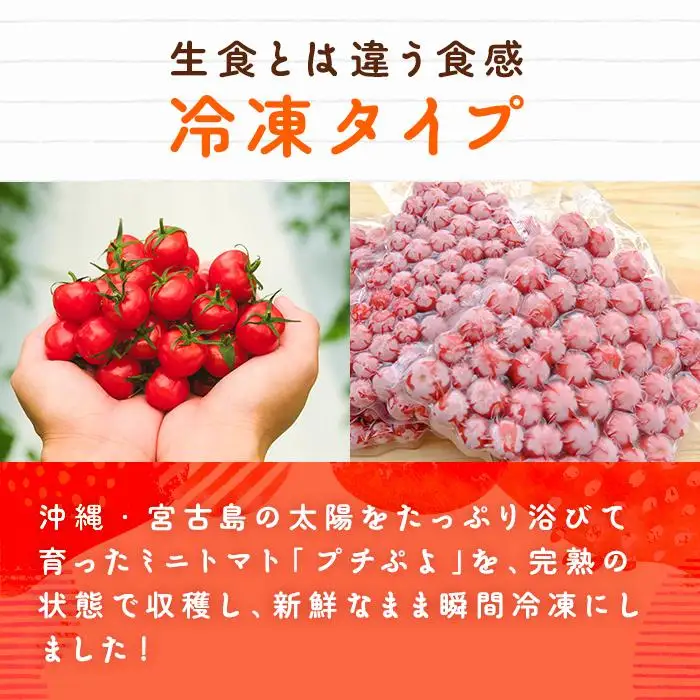 宮古島産ミニトマト【プチぷよ】冷凍　1kg（PN04）