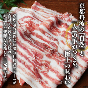 京丹波高原豚 バラ しゃぶしゃぶ 3kg