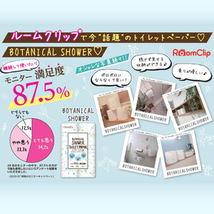 定期便 トイレットペーパー Hanataba ボタニカルシャワー ダブル 3回 2パック(1パック12R) 消臭 ジャスミンの香り 厚手 パルプ100％ 日用品 消耗品 生活用品 防災 備蓄 毎月発送 富士市 [sf002-488]
