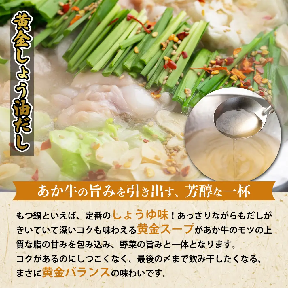 阿蘇はなびし あか牛もつ鍋セット（しょうゆ）