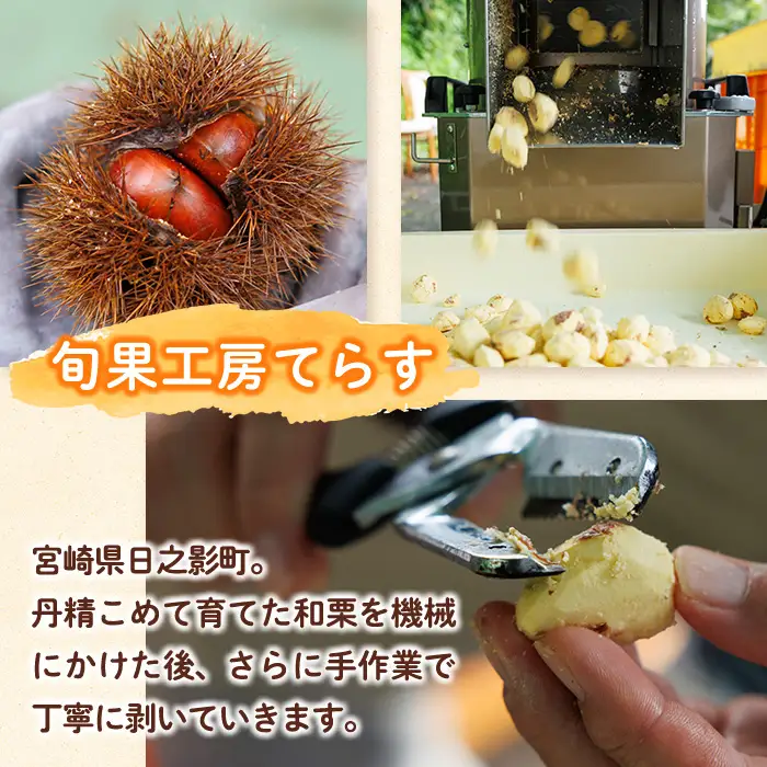 ひのかげ 冷凍 生 むき栗 (計400g・200g×2P) 小分け 真空パック くり クリ 栗きんとん 栗ごはん 製菓材料 加工食品【TR008】【旬果工房てらす】