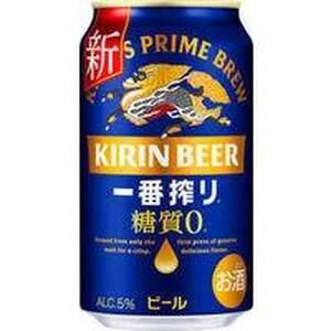 キリン 一番搾り糖質ゼロ 350ml×24本　【 お酒 アルコール アルコール飲料 晩酌 家飲み 宅飲み 飲み会 集まり バーベキュー BBQ イベント 飲み物 缶ビール 】 ●