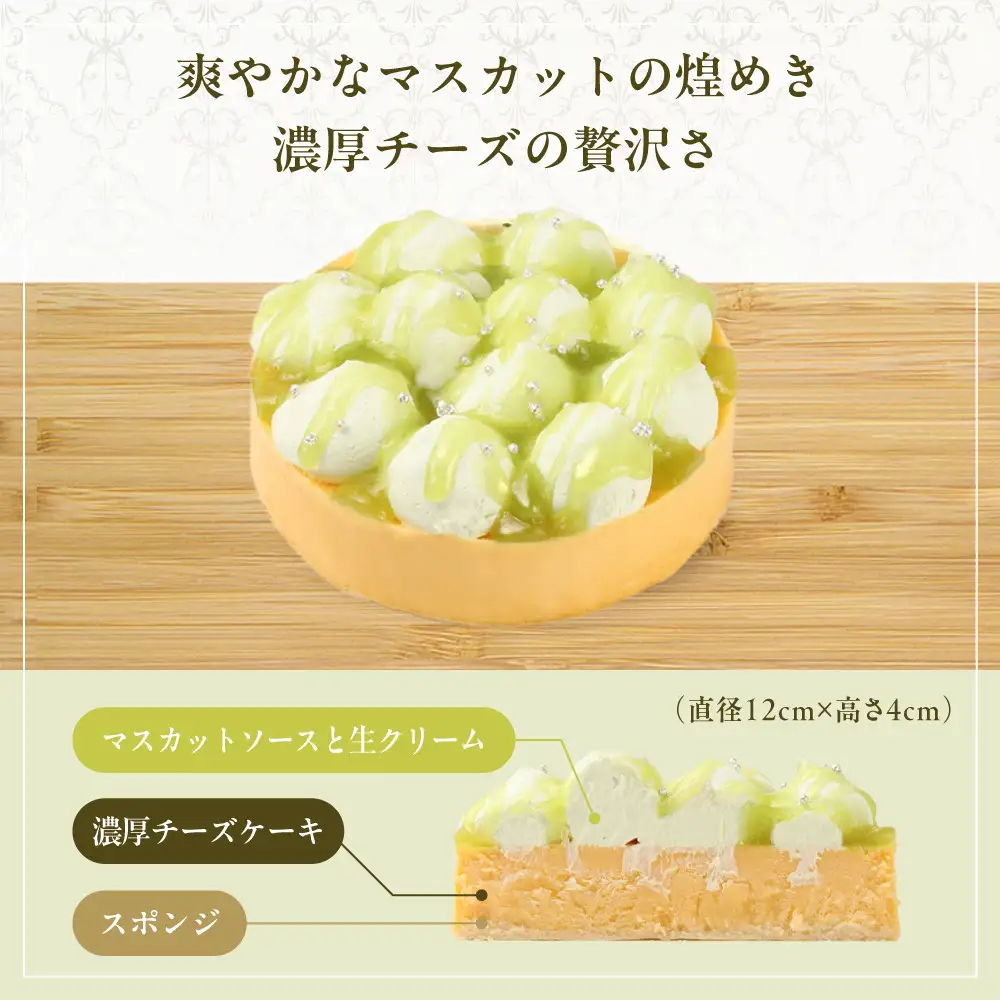 《ふるさと納税限定》【京都フレーバーズ】濃厚チーズケーキマスカット＆ピスタチオのセット｜人気スイーツブランド ご褒美スイーツ